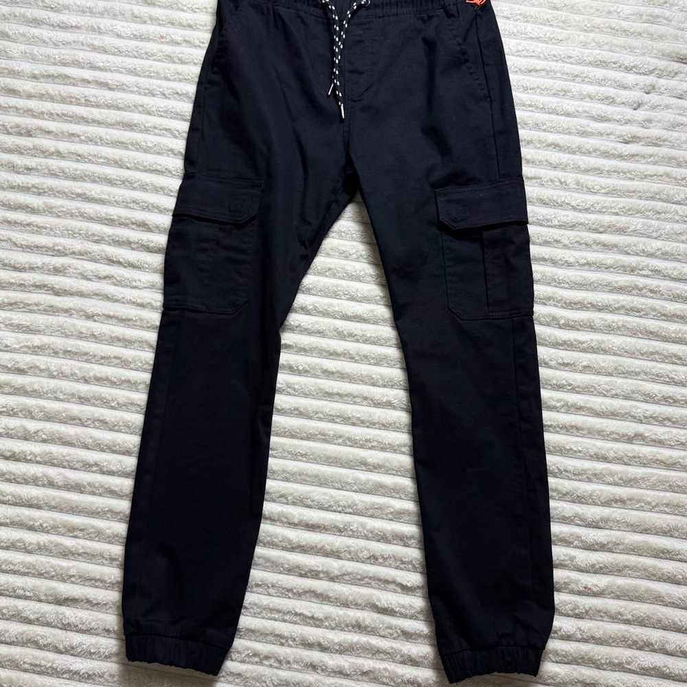 RGSTR Men's Black Jogger Pants M Drawstring Waist Tapered Leg Activewear